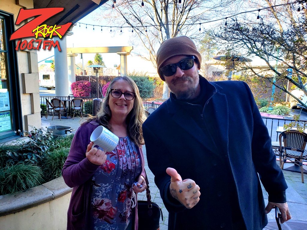 Tim Buc Moore with a loyal Buc Head at Bidwell Perk in Chico California for Wake the Buc Up on 106.7 Z-Rock February 24th 2022