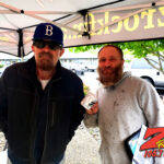 Tim Buc Moore with a loyal Buc Head at Chico Creek Coffee in Chico California for Wake the Buc Up on 106.7 Z-Rock April 14th 2022