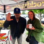 Tim Buc Moore with a loyal Buc Head at Chico Creek Coffee in Chico California for Wake the Buc Up on 106.7 Z-Rock April 14th 2022