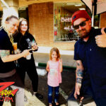 Tim Buc Moore with loyal Buc Heads at Betty Cakes & Coffee in Oroville California for Wake the Buc Up on 106.7 Z-Rock April 7th 2022