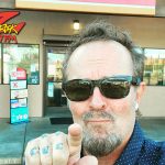 Tim Buc Moore getting set to broadcast live at PV Circle K/Chevron in Chico California for Wake the Buc Up on 106.7 Z-Rock June 2nd 2022