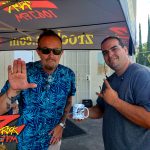 Tim Buc Moore with a loyal Buc Head at Lots' A Java in Oroville California for Wake the Buc Up on 106.7 Z-Rock June 16th 2022