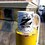World famous Z-Rock "Doodle" mug customized by Tim Buc Moore at Olson House Coffee in Oroville California for Wake the Buc Up on 106.7 Z-Rock June 23rd 2022