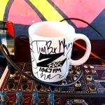 World famous Z-Rock "Doodle" mug customized by Tim Buc Moore at Fresh Twisted Cafe in Chico California for Wake the Buc Up on 106.7 Z-Rock August 4th 2022