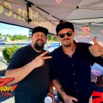 Tim Buc Moore with a loyal Buc Head at Fast Track Gas & Food in Los Molinos California for Wake the Buc Up on 106.7 Z-Rock August 11th 2022