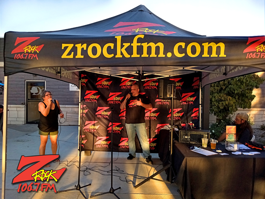 Z-Rocker & Boris sing 90s karaoke at the Doubletree by Hilton in Chico CA during 106.7 Z-Rock's 90s Karaoke pool party Friday August 26th 2022