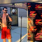Z-Rocker sings 90s karaoke at the Doubletree by Hilton in Chico CA during 106.7 Z-Rock's 90s Karaoke pool party Friday August 26th 2022