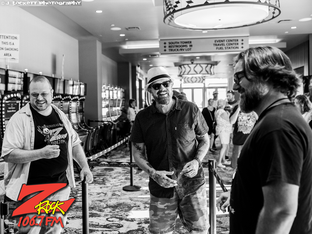 Boris, Tim Buc Moore, & Matthew (left to right) post 106.7 Z-Rock's End of Summer pre-party slots tournament at Rolling Hills Casino Resort in Cornina California Sunday September 4th 2022