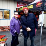 Tim Buc Moore with a loyal Buc Head at Lots' A Java in Oroville California for Wake the Buc Up on 106.7 Z-Rock December 22nd 2022