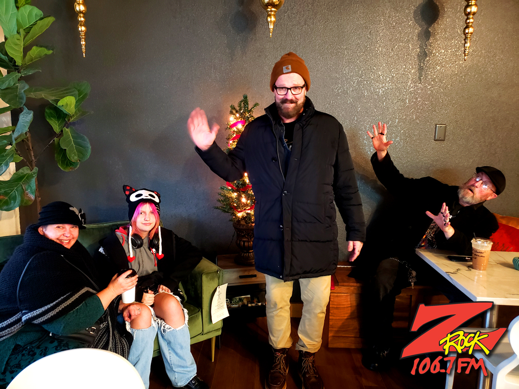 Tim Buc Moore with loyal Buc Heads at Lofi Cafes in Paradise California for Wake the Buc Up on 106.7 Z-Rock December 1st 2022
