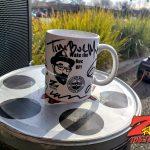 World famous Z-Rock "Doodle Mug" customized by Tim Buc Moore at Grateful Bean in Chico California for Wake the Buc Up on 106.7 Z-Rock February 16th 2023