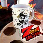 World famous Z-Rock "Doodle Mug" customized by Tim Buc Moore at Mug Shots Coffee House in Oroville California for Wake the Buc Up on 106.7 Z-Rock February 9th 2023