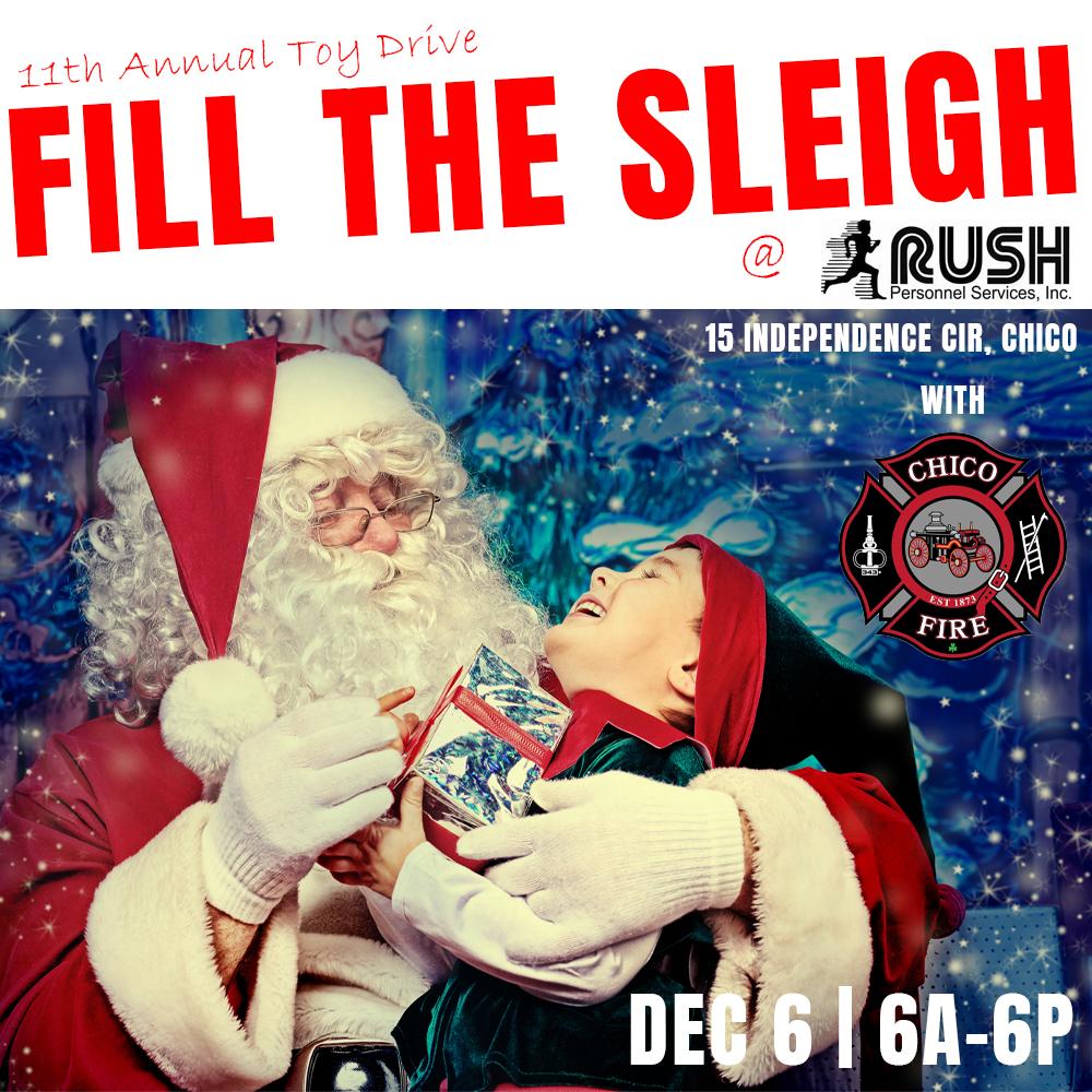 106.7 Z-Rock teaming up with Rush Personnel Services and the Chico Fire Department to bring you the 11th Annual "Fill The Sleigh Benefit" it happens December 6 at the Rush Personnel office - 106.7 Z-Rock will there broadcasting live and taking your donations for an awesome cause. Let's make this happen for the needy! See you soon, and heavy holidays from the Noize of Norcal 106.7 Z-Rock!